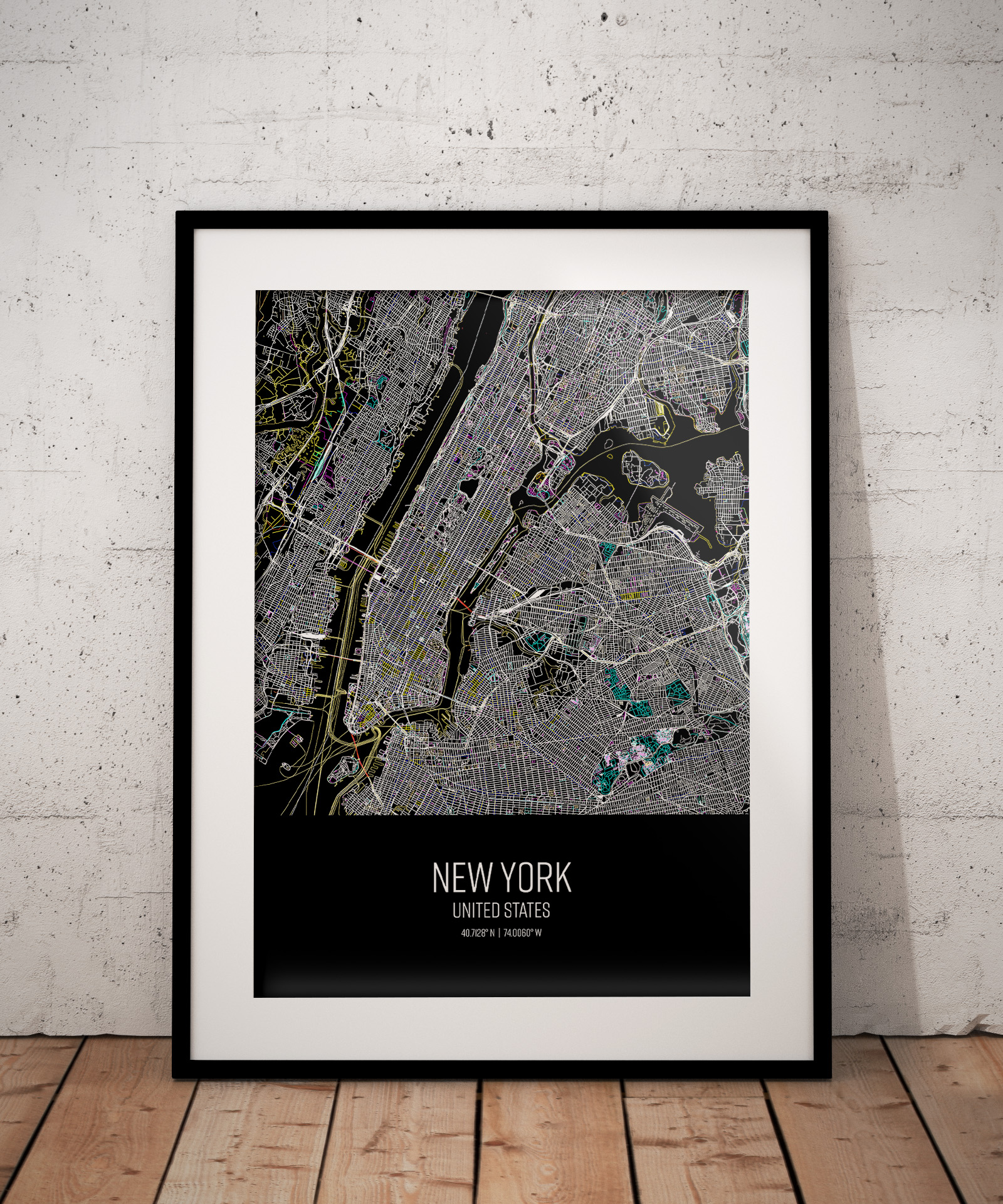 New York Map Mandy Earle Front View